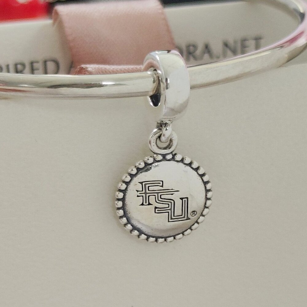Pandora Florida State Seminoles Dangle Charm S925 Silver with box - Picture 4 of 7